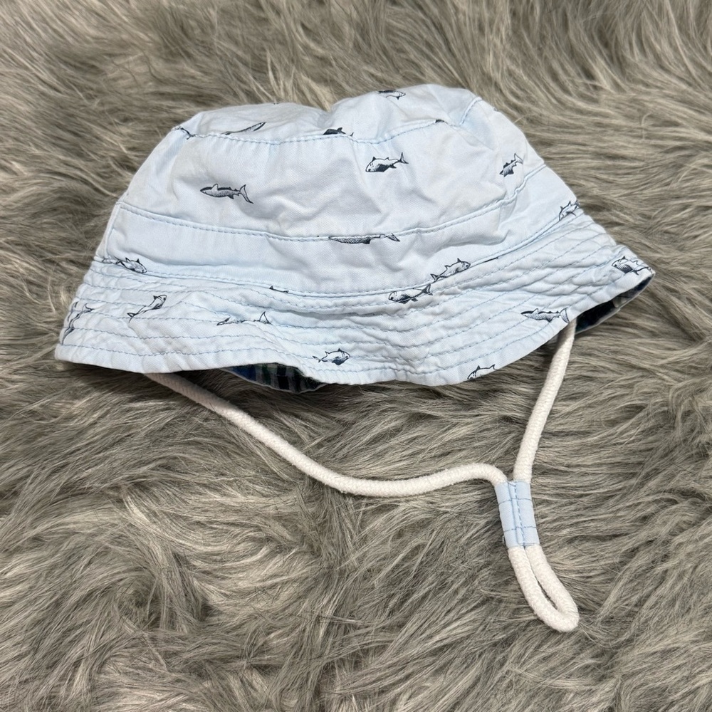 Baby Boy Shark Print Bucket Hat